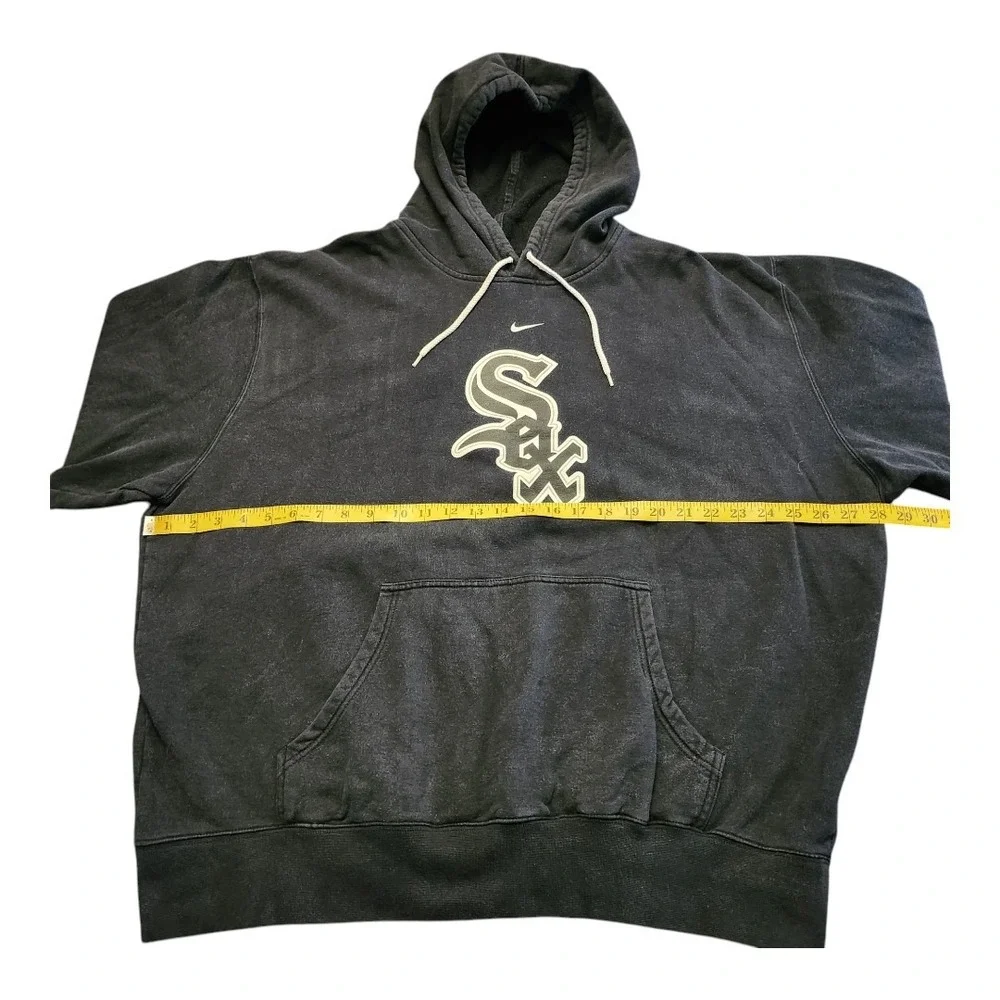 Chicago White Sox Nike Center‎ Swoosh Hoodie Black Sweatshirt XXL Y2K 2000s VTG